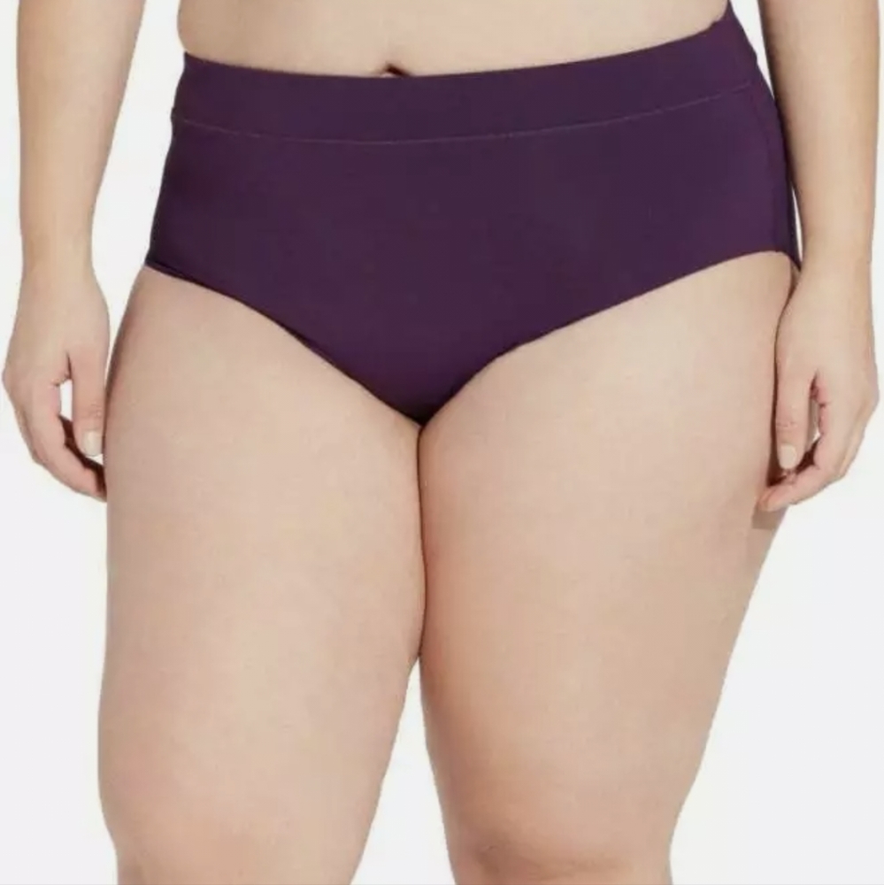 Calia BlackBerry Cordial Wide Banded Bikini Bottoms